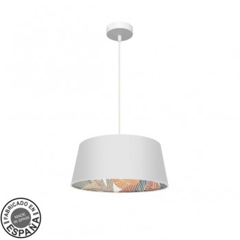 Distribuidor - Lâmpadas Diversas | Colgantes Moderno | COLGANTE 40D TUNEZ 1XE27 BLANCO/BLANCO-ESTAMPADO Ref: 225194001